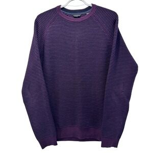 Ted‎ Baker London Mens Ribbed Knit Sweater Burgundy Size 3 Pullover